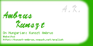 ambrus kunszt business card